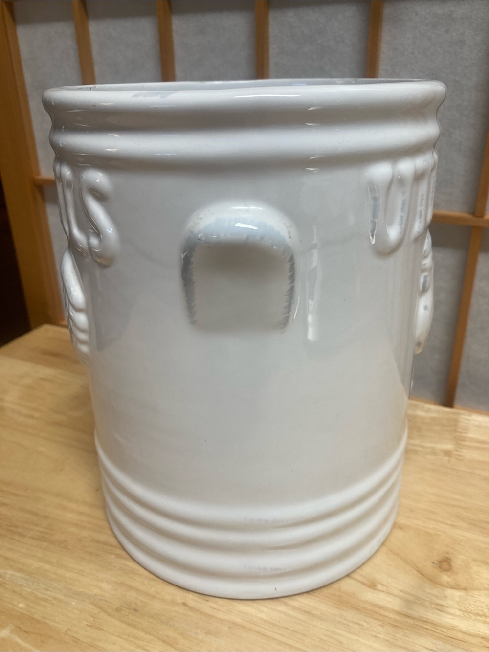 Vintage Rooster Collection Farmhouse Ceramic Utensil Holder Crock - Picture 4 of 10